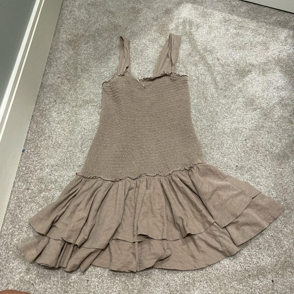 American Eagle Outfitters Taupe Textured Top